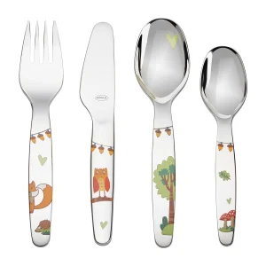 Set de cubiertos infantiles RÖSLE Amigos del Bosque, 4 piezas